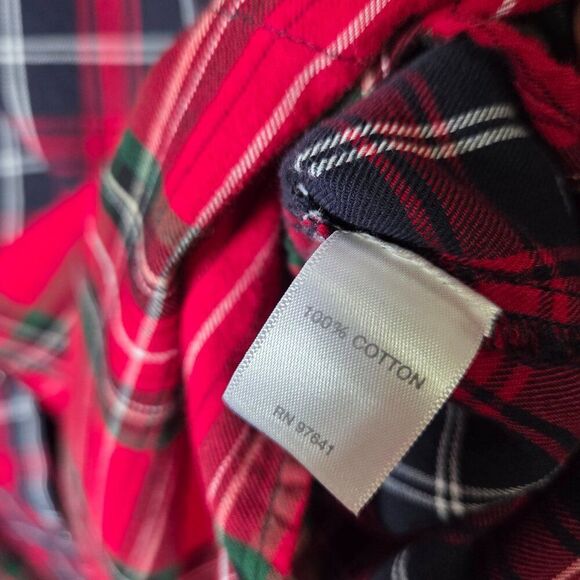 EUC J JILL PLAID BUTTON DOWN LONG LINE SHIRT / SHIRT DRESS SIZE LARGE - Picture 14 of 16